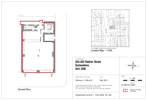 Regular leaseplan for typical retail unit